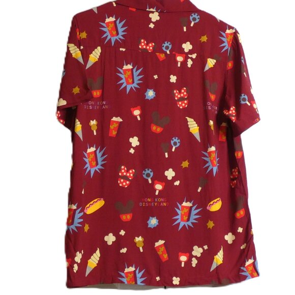 Disneyland Shirt Size S Hong Kong Maroon Red Matching FAMILY Vacation Tops NWT - Picture 4 of 10